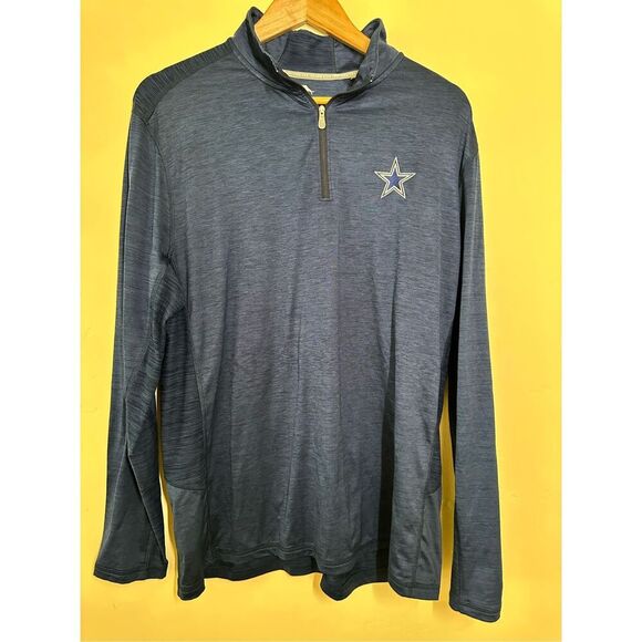 Tommy Bahama Island Zone Dallas Cowboys Blue Game Day 1/4 Zip Size Medium - Picture 2 of 5